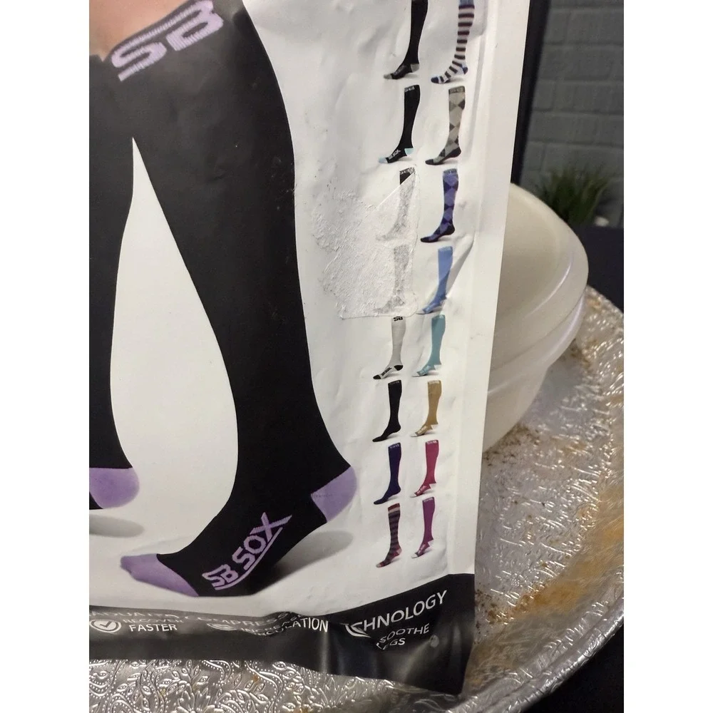 SB SOX compression socks 20-30 MmHg Black And Purple